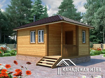 Дом Баня из ОЦБ под ключ <span></span> "Мойдодыр" 4 на 6