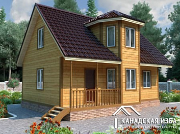 Дом Деревянный дом по каркасной технологии <span></span> "Илья муромец" 7 на 9