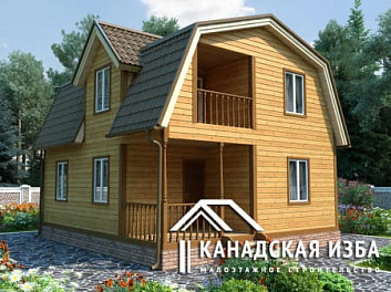 Дом Теплый каркасный дом <span></span> "Лесная сказка" 7 на 8