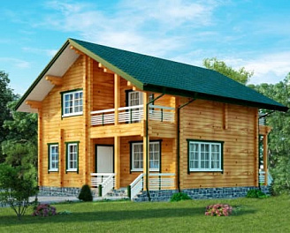 Дом Дом из клееного бруса <span></span> "Геракл" 11.4 на 8.8