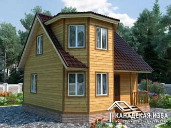 Дом Каркасный дом под ключ <span></span> "Лидер" 7 на 7